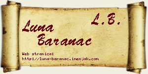 Luna Baranac vizit kartica